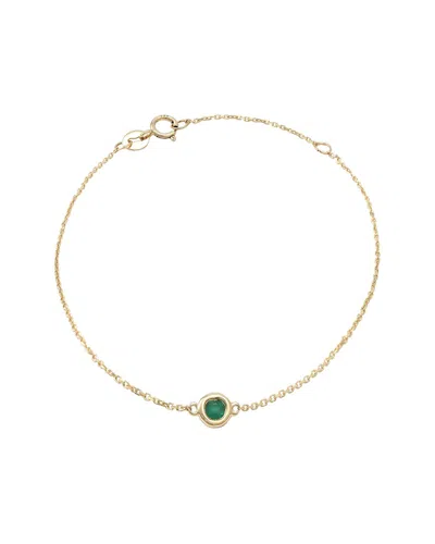 GEMSTONES CLASSIC 14K 0.10 CT. TW. EMERALD BRACELET