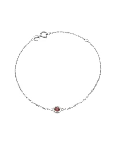 GEMSTONES CLASSIC 14K 0.10 CT. TW. PINK TOURMALINE BRACELET