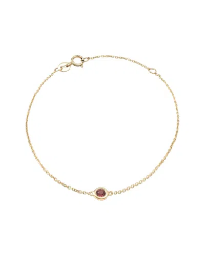 GEMSTONES CLASSIC 14K 0.11 CT. TW. PINK TOURMALINE BRACELET