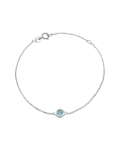 GEMSTONES CLASSIC 14K 0.12 CT. TW. BLUE TOPAZ BRACELET