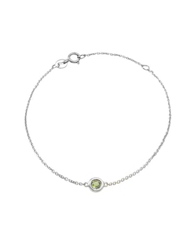 Gemstones Classic 14k 0.13 Ct. Tw. Peridot Bracelet In Metallic