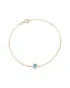 Gemstones Classic 14k 0.15 Ct. Tw. Blue Topaz Bracelet