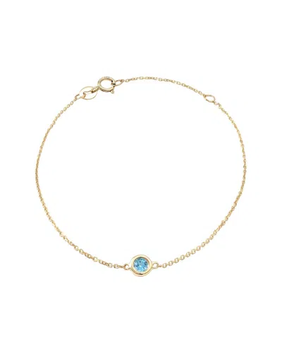 GEMSTONES CLASSIC 14K 0.15 CT. TW. BLUE TOPAZ BRACELET