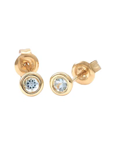 GEMSTONES CLASSIC 14K 0.19 CT. TW. AQUAMARINE EARRINGS