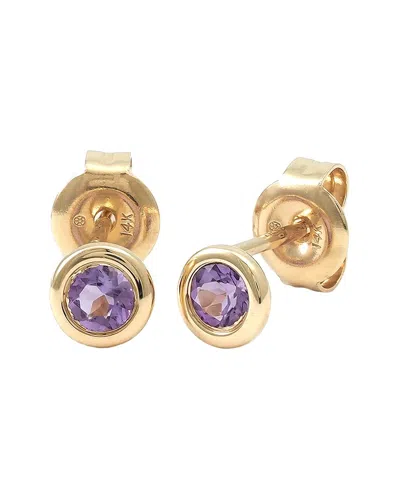 Gemstones Classic 14k 0.20 Ct. Tw. Amethyst Earrings In Gold