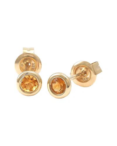Gemstones Classic 14k 0.20 Ct. Tw. Citrine Earrings In Gold