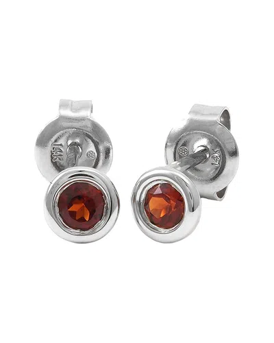 Gemstones Classic 14k 0.29 Ct. Tw. Garnet Earrings In Red