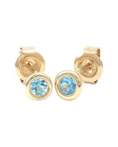Gemstones Classic 14k 0.30 Ct. Tw. Blue Topaz Earrings In Gold
