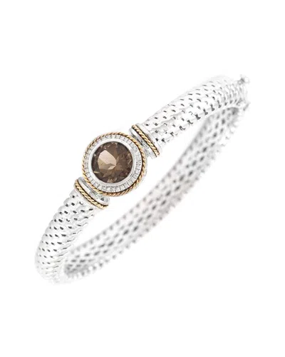 Gemstones Diamond Select Cuts 14k & Silver 3.62 Ct. Tw. Diamond Bangle Bracelet