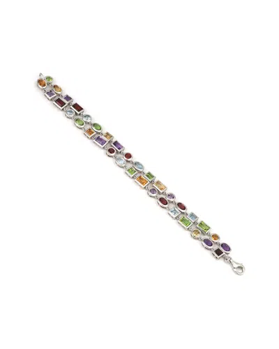 Gemstones Diamond Select Cuts Silver 17.25 Ct. Tw. Gemstone Bracelet In Multi