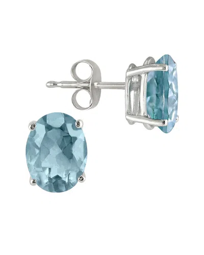 GEMSTONES GEM SPARK SILVER 0.60 CT. TW. AQUAMARINE STUDS