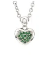 Gemstones Heart Silver 0.52 Ct. Tw. Ruby Necklace