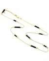 Gemstones Onyx Silver Necklace In Gold