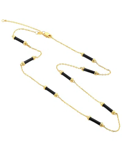 GEMSTONES ONYX SILVER NECKLACE