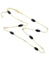 Gemstones Onyx Silver Necklace In Gold