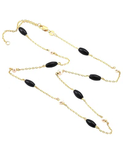 GEMSTONES ONYX SILVER NECKLACE