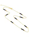 Gemstones Onyx Silver Necklace In Gold