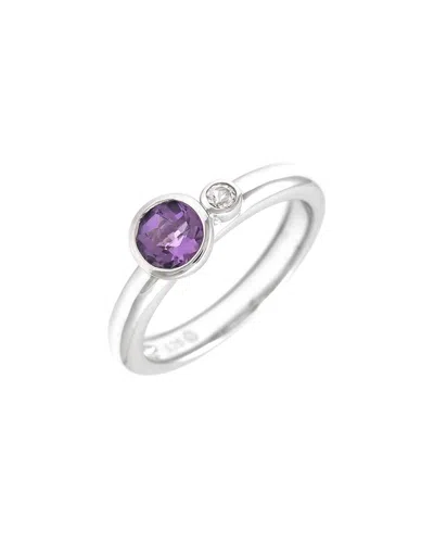 Gemstones Silver 0.49 Ct. Tw. Amethyst Ring