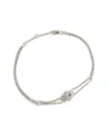 Gemstones Silver 0.06 Ct. Tw. Diamond & Sapphire Bracelet