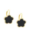 Gemstones Silver 0.20 Ct. Tw. Diamond & Onyx Earrings