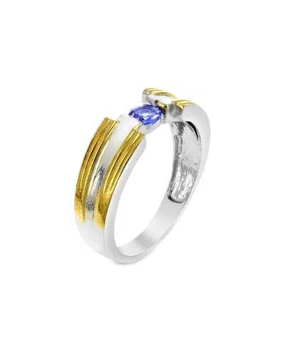 Gemstones Silver 0.25 Ct. Tw. Tanzanite Ring In Gold