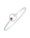 Gemstones Silver Garnet Bangle B1499g-38c