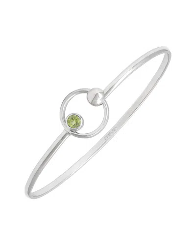 GEMSTONES SILVER 0.33 CT. TW. PERIDOT BANGLE BRACELET