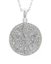 Gemstones Silver 0.40 Ct. Tw. Diamond & White Topaz Necklace