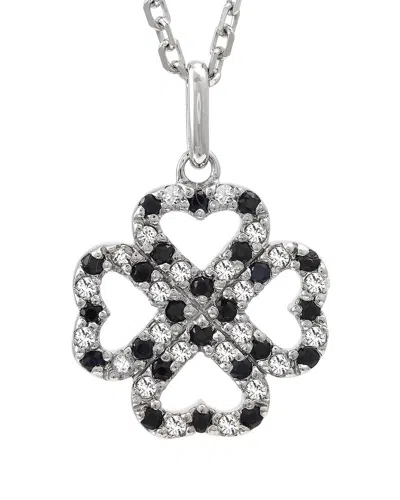Gemstones Silver 0.43 Ct. Tw. Diamond & White Topaz Necklace