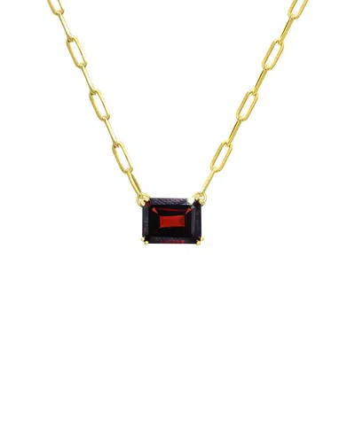 Gemstones Silver 0.48 Ct. Tw. Garnet Pendant Necklace In Transparent