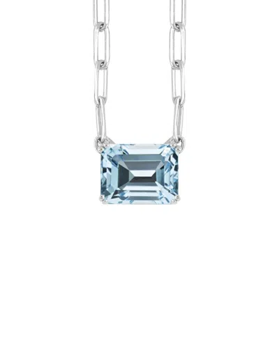 Gemstones Silver 0.48 Ct. Tw. Topaz Pendant Necklace In Transparent