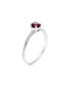 Gemstones Silver 0.50 Ct. Tw. Garnet Ring In Burgundy