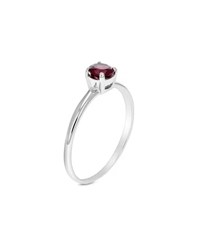 Gemstones Silver 0.50 Ct. Tw. Garnet Ring In Burgundy