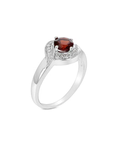 Gemstones Silver 0.50 Ct. Tw. Garnet Ring