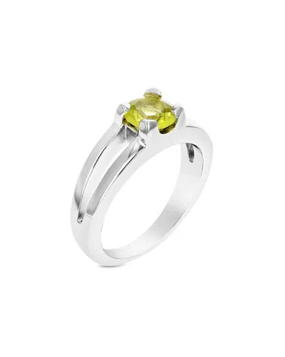 Gemstones Silver 0.50 Ct. Tw. Lemon Quartz Ring In Metallic