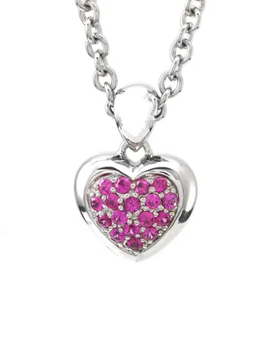 Gemstones Silver 0.54 Ct. Tw. Pendant Necklace