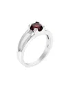 Gemstones Silver 0.60 Ct. Tw. Garnet Ring In Metallic