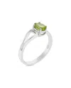 Gemstones Silver 0.70 Ct. Tw. Peridot Ring In Metallic