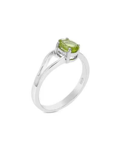 Gemstones Silver 0.70 Ct. Tw. Peridot Ring In Metallic