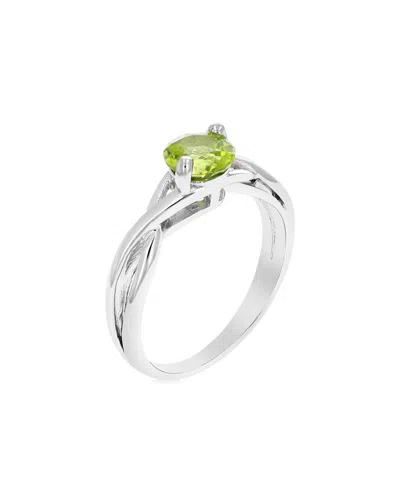 Gemstones Silver 0.75 Ct. Tw. Peridot Ring In Metallic