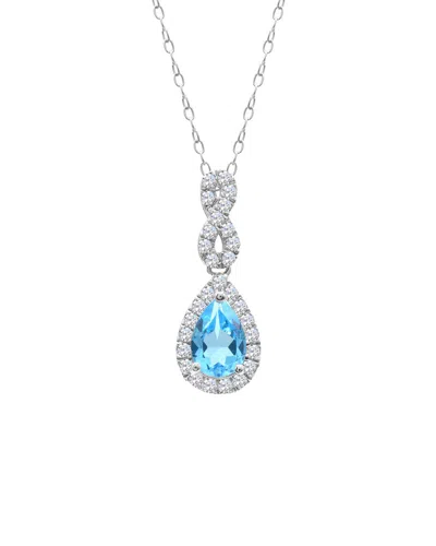 Gemstones Silver 0.77 Ct. Tw. Topaz Pendant Necklace Pendant In Metallic