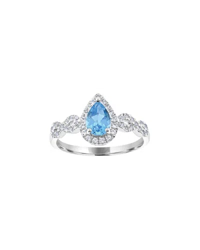 Gemstones Silver 0.90 Ct. Tw. Topaz Statement Ring In Blue