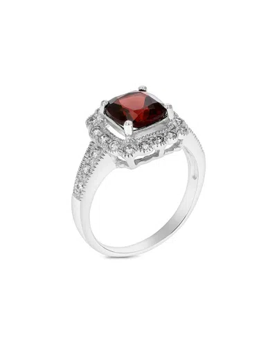 Gemstones Silver 1.00 Ct. Tw. Green Amethyst Cz Ring In Metallic