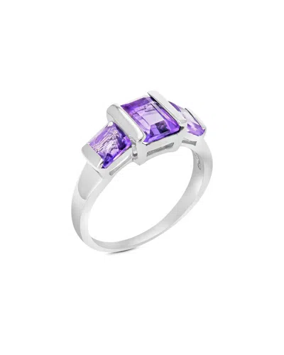 Gemstones Silver 1.00 Ct. Tw. Purple Amethyst Ring