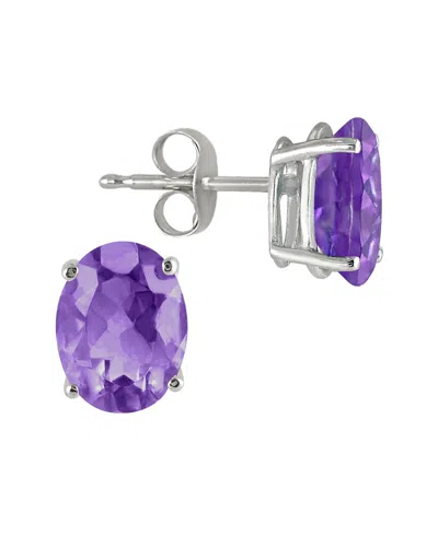 Gemstones Silver 1.20 Ct. Tw. Amethyst Earrings