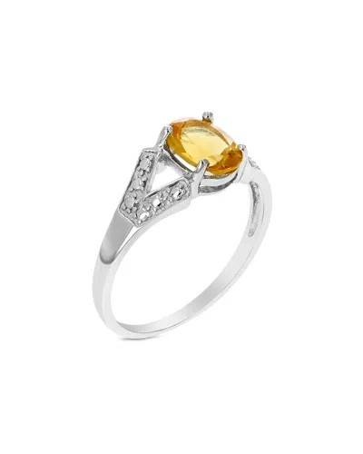 Gemstones Silver 1.20 Ct. Tw. Citrine Ring In Gold