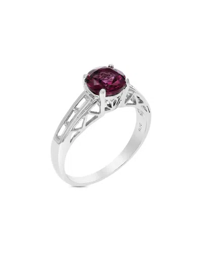Gemstones Silver 1.20 Ct. Tw. Garnet Cz Ring In Metallic
