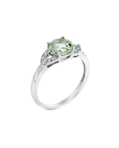 Gemstones Silver 1.20 Ct. Tw. Green Amethyst Ring