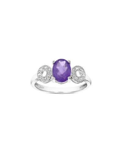 Gemstones Silver 1.20 Ct. Tw. Purple Amethyst Ring