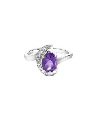 Gemstones Silver 1.20 Ct. Tw. Purple Amethyst Ring